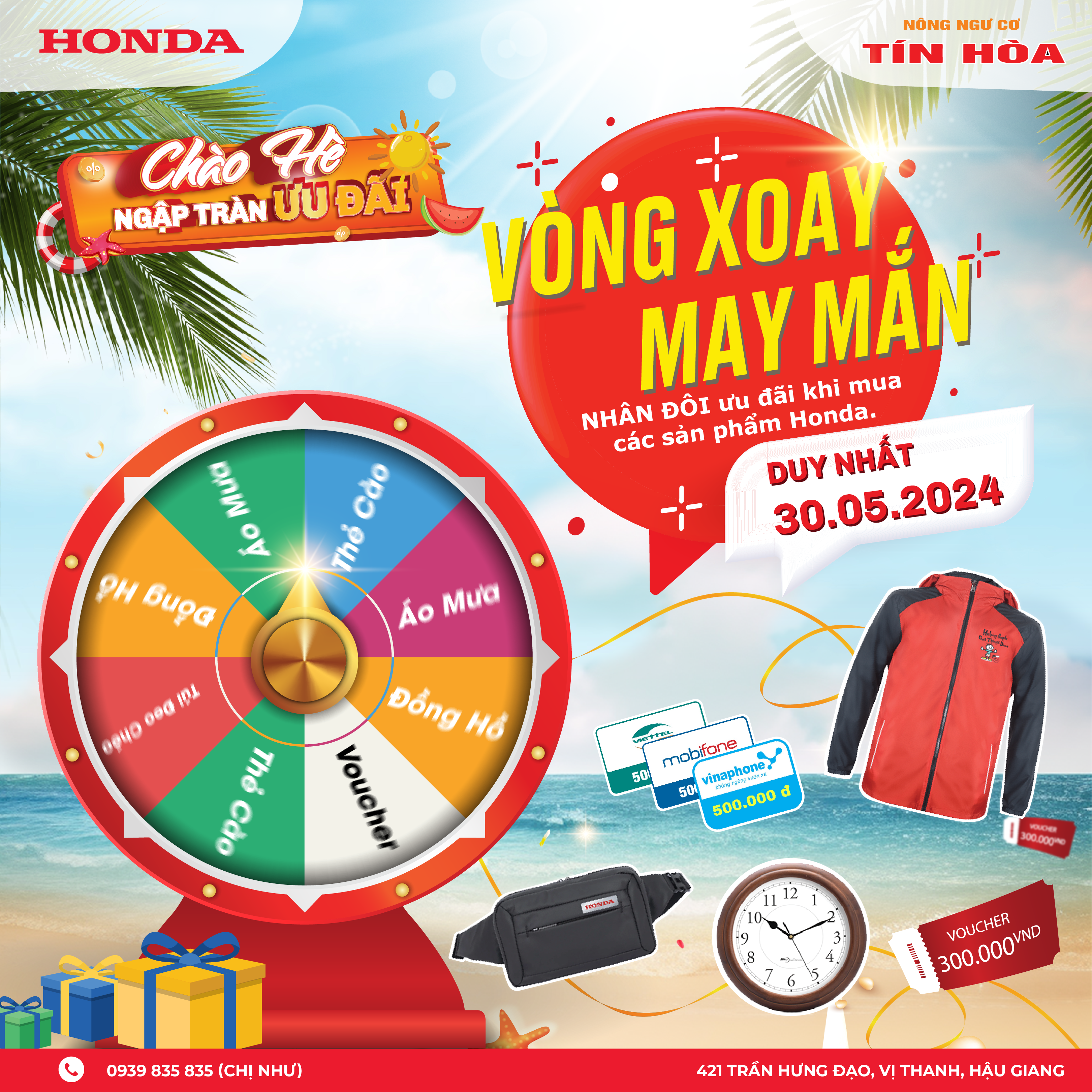Ưu đãi khi mua Honda Power Products tại Hậu Giang (27.05 - 27.06.2024)
